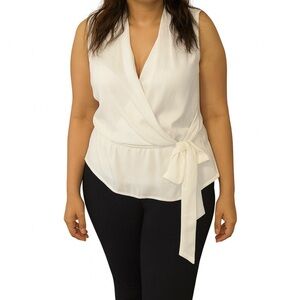 Michael Kors Business Professional Sheer Flared Blouse Size Medium